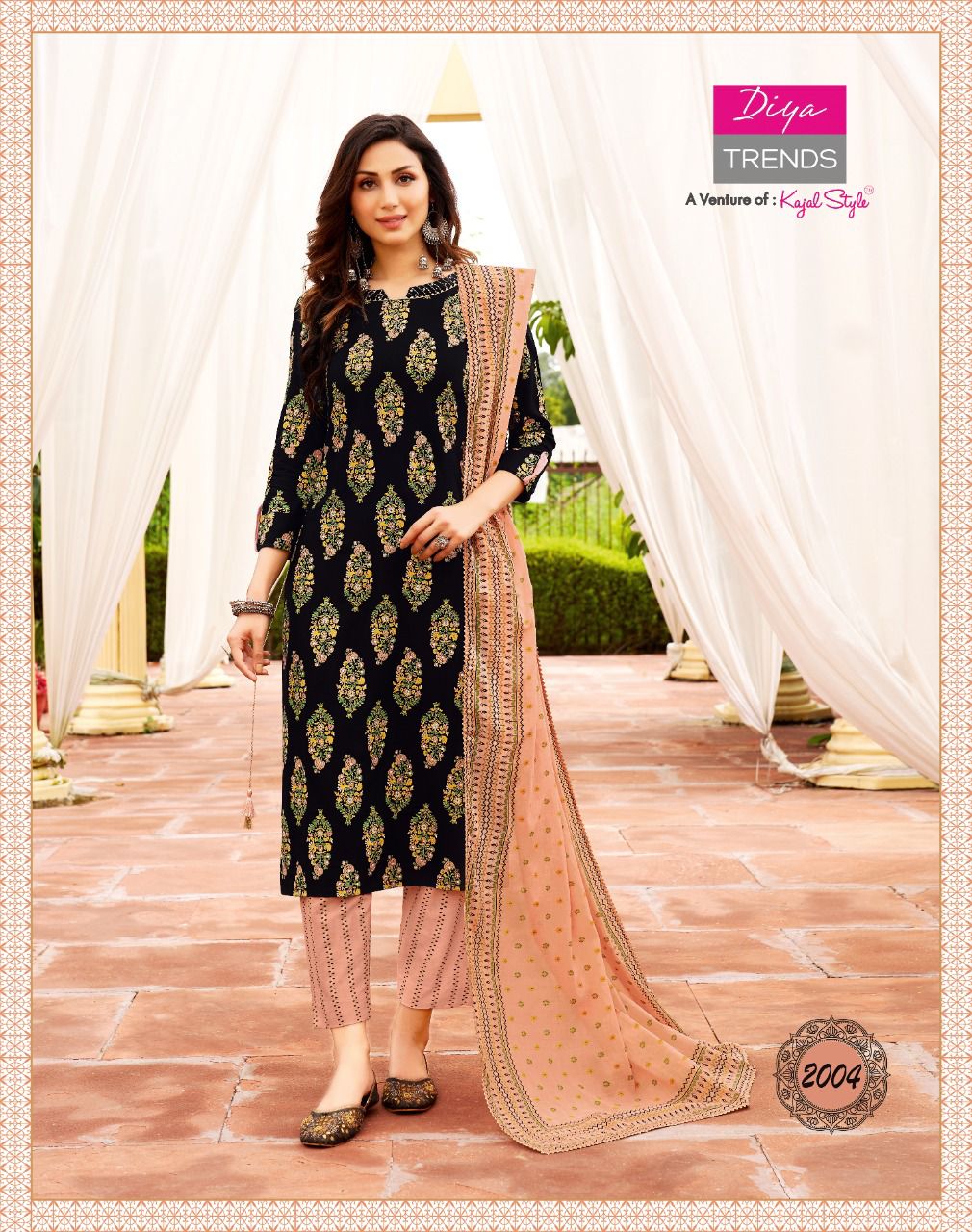 Odhani 2 Embroidery Ethnic Wear Kurti With Pant And Dupatta Latest Collection